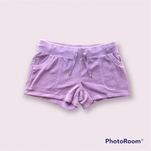 Small Victorias Secret Mauve Terry Shorts with Drawstring